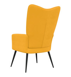 Chaise de relaxation Jaune moutarde Velours