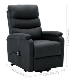 Fauteuil Gris foncé Tissu