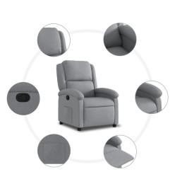 Fauteuil inclinable Gris clair Tissu