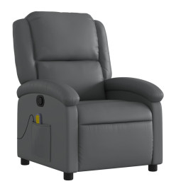 Fauteuil de massage inclinable Gris Similicuir