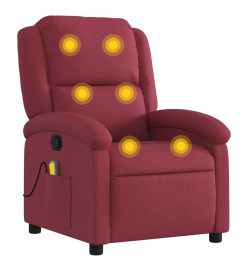 Fauteuil de massage inclinable Rouge bordeaux Tissu