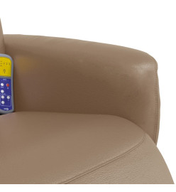 Fauteuil inclinable de massage repose-pieds cappuccino