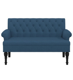 Banc avec dossier bleu 120x62x75,5 cm tissu