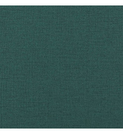 Banc avec dossier vert foncé 120x62x75,5 cm tissu