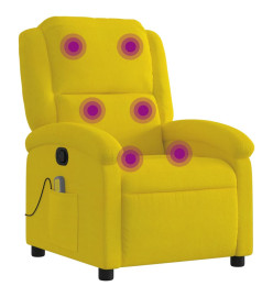 Fauteuil de massage inclinable jaune velours