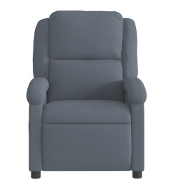 Fauteuil inclinable Gris foncé Velours