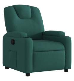 Fauteuil inclinable Vert foncé Tissu