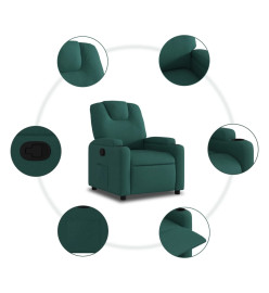 Fauteuil inclinable Vert foncé Tissu