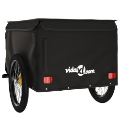 Remorque pour vélo noir 45 kg fer