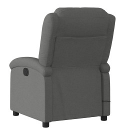 Fauteuil de massage inclinable Gris foncé Tissu