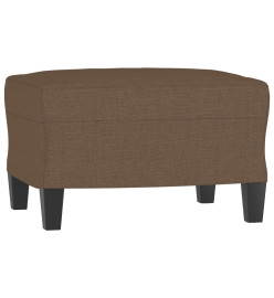 Canapé à 3 places avec repose-pieds Marron 180 cm Tissu