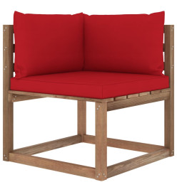 Salon palette de jardin 6 pcs et coussins Bois de pin imprégné