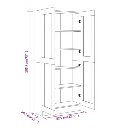 Armoire à livres Chêne marron 82,5x30,5x185,5cm Bois ingénierie