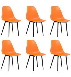 Chaises à manger lot de 6 orange PP