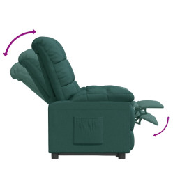 Fauteuil inclinable Vert foncé Tissu