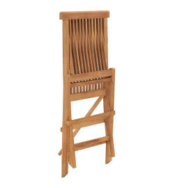 Chaises pliables de jardin 2 pcs Bois de teck solide