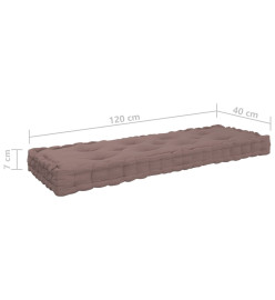 Coussins de plancher de palette 4 pcs Taupe Coton