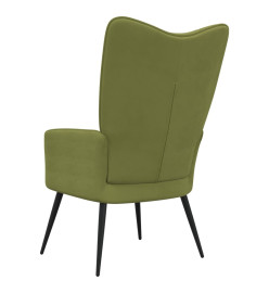 Chaise de relaxation Vert clair Velours