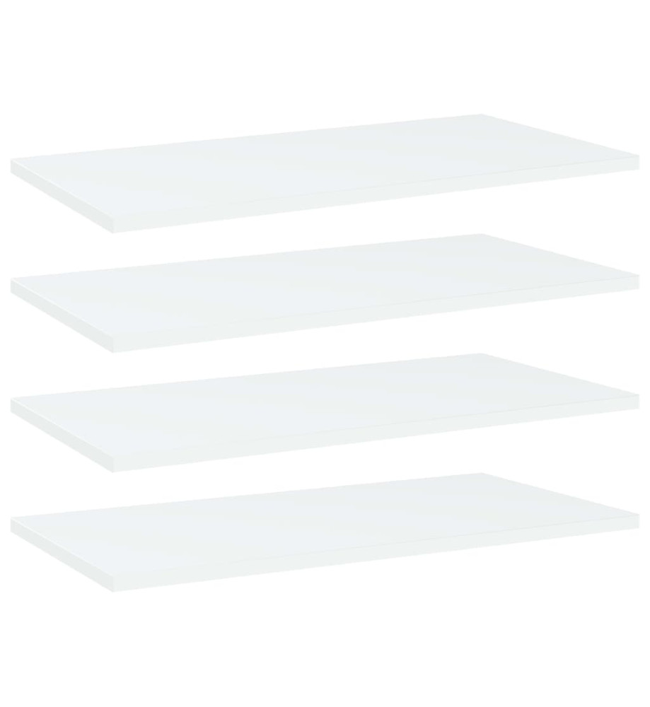 Panneaux de bibliothèque 4 pcs Blanc 60x30x1,5 cm Aggloméré