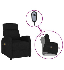 Fauteuil de massage Noir Tissu