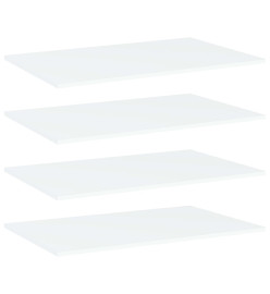 Panneaux de bibliothèque 4 pcs Blanc 80x50x1,5 cm Aggloméré