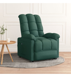 Fauteuil inclinable électrique Vert foncé Tissu