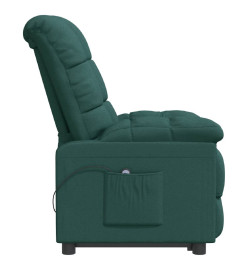 Fauteuil inclinable électrique Vert foncé Tissu