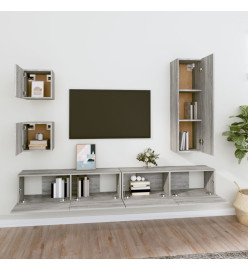 Ensemble de meubles TV 5 pcs Sonoma gris Bois d'ingénierie