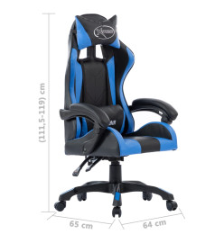 Fauteuil de jeux vidéo Bleu Similicuir