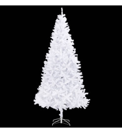 Arbre de Noël artificiel pré-éclairé et boules 300 cm blanc