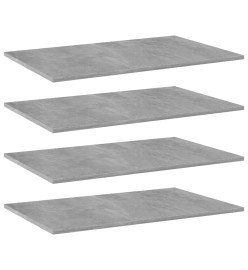 Panneaux de bibliothèque 4 pcs Gris béton 80x50x1,5cm Aggloméré