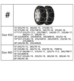 Chaîne à neige pour roue voiture 2pcs 12 mm KN 90