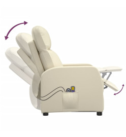 Fauteuil de massage Crème Similicuir