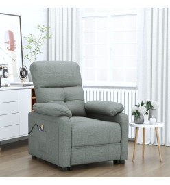 Fauteuil de massage inclinable Gris foncé Tissu