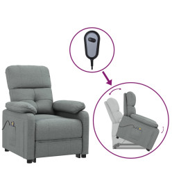 Fauteuil de massage inclinable Gris foncé Tissu