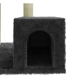 Arbre à chat avec griffoirs en sisal Gris foncé 71 cm