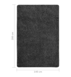 Tapis shaggy antidérapant Gris 140x200 cm