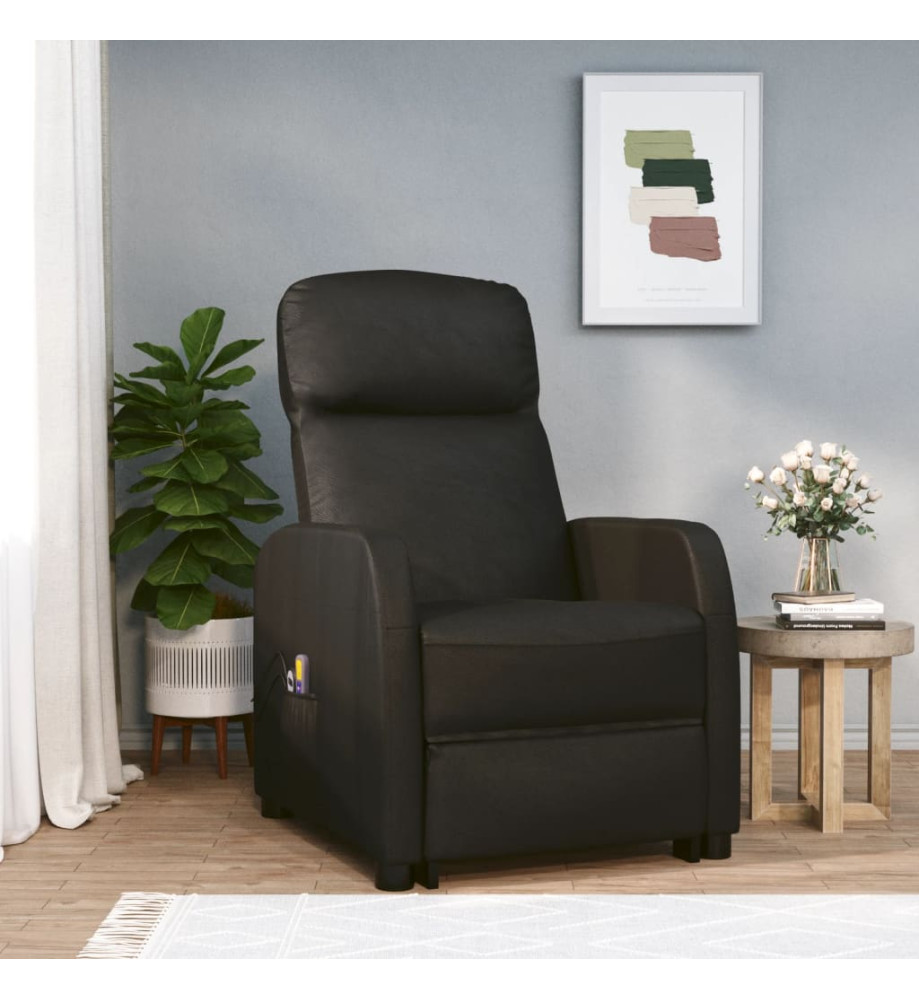 Fauteuil de massage Noir Similicuir