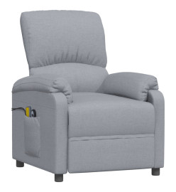 Fauteuil de massage inclinable Gris clair Tissu