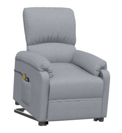 Fauteuil de massage inclinable Gris clair Tissu