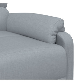 Fauteuil de massage inclinable Gris clair Tissu