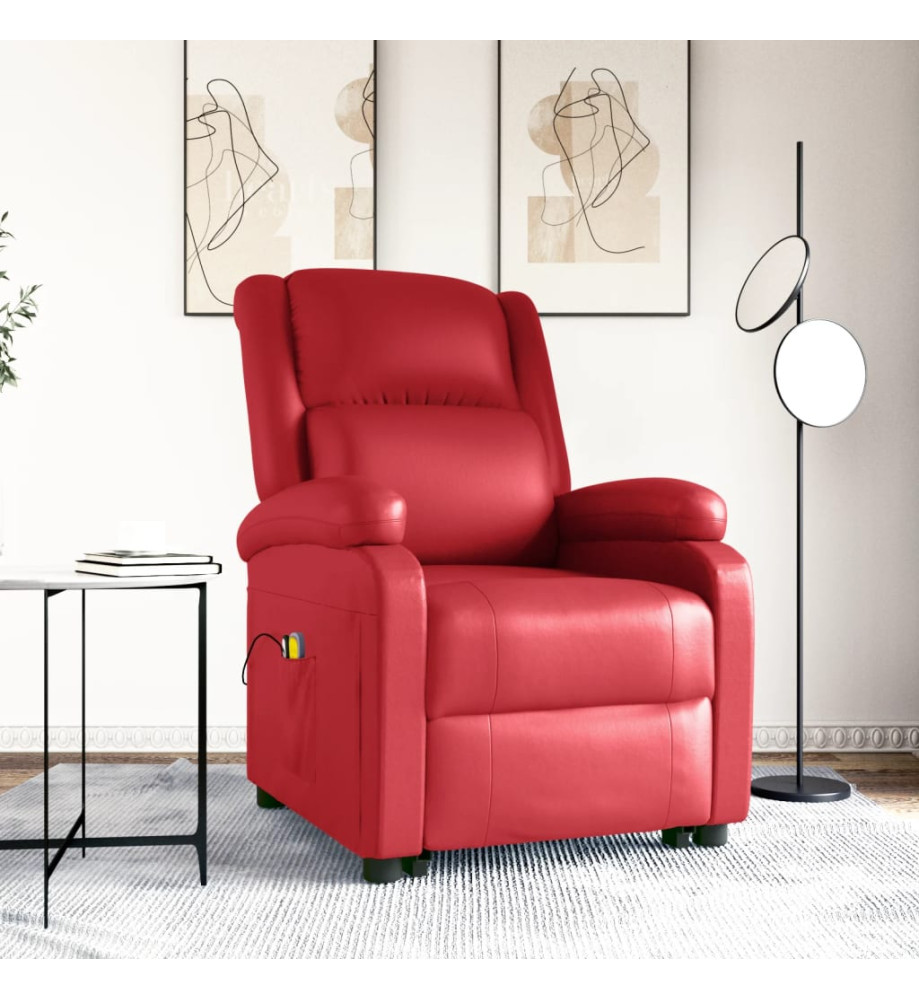 Fauteuil de massage Rouge Similicuir