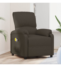 Fauteuil de massage Marron foncé Tissu