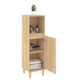 Armoire salle de bain chêne sonoma 30x30x100 cm