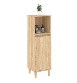 Armoire salle de bain chêne sonoma 30x30x100 cm