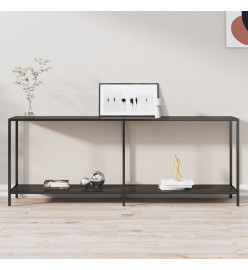 Table console Noir 200x35x75,5 cm Verre trempé