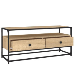 Meuble TV chêne sonoma 100x35x45 cm bois d'ingénierie