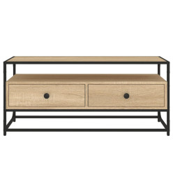 Meuble TV chêne sonoma 100x35x45 cm bois d'ingénierie