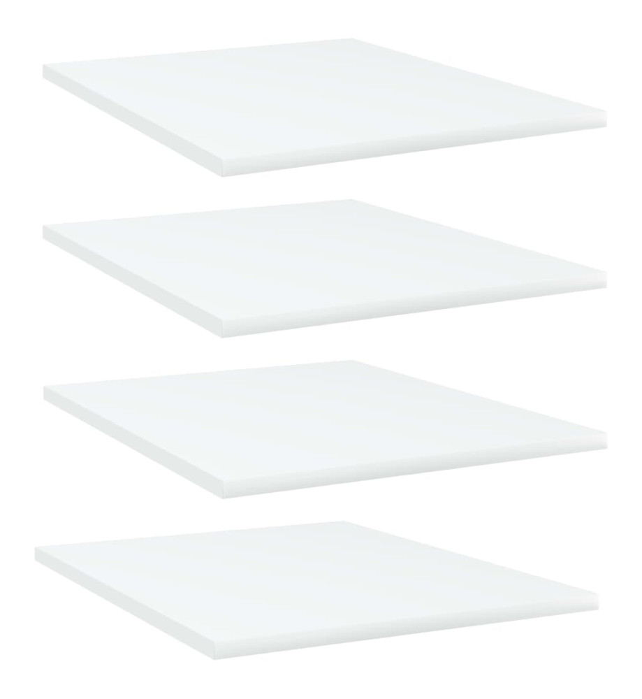 Panneaux de bibliothèque 4 pcs Blanc 40x50x1,5 cm Aggloméré