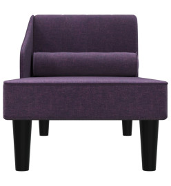 Chaise longue avec traversin violet tissu